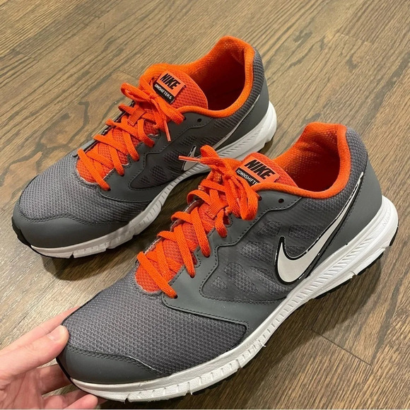 Nike Downshifter 6 Running Shoes Grey/Orange Mens 13 684652-005 - Picture 1 of 13